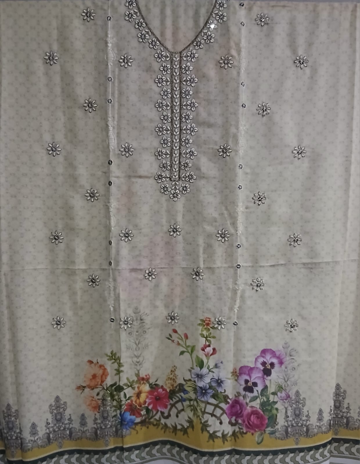 ORIENT 3pc embroidered karandi suit