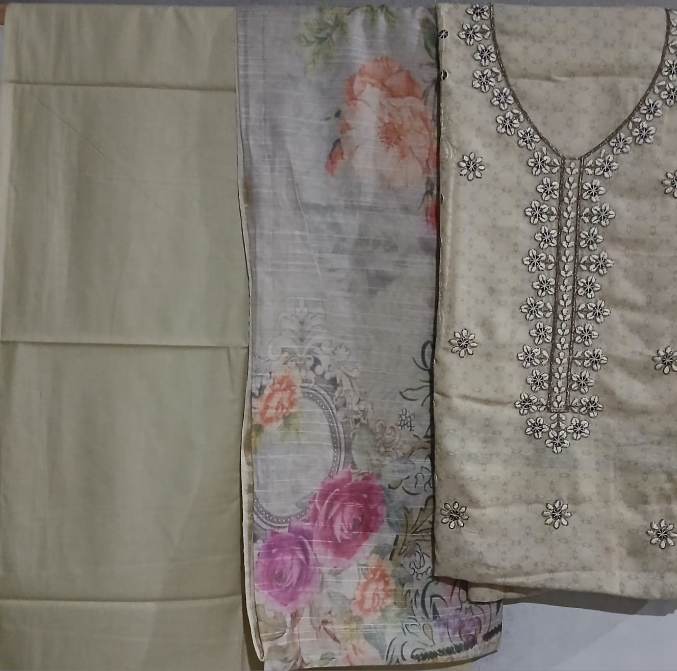 ORIENT 3pc embroidered karandi suit