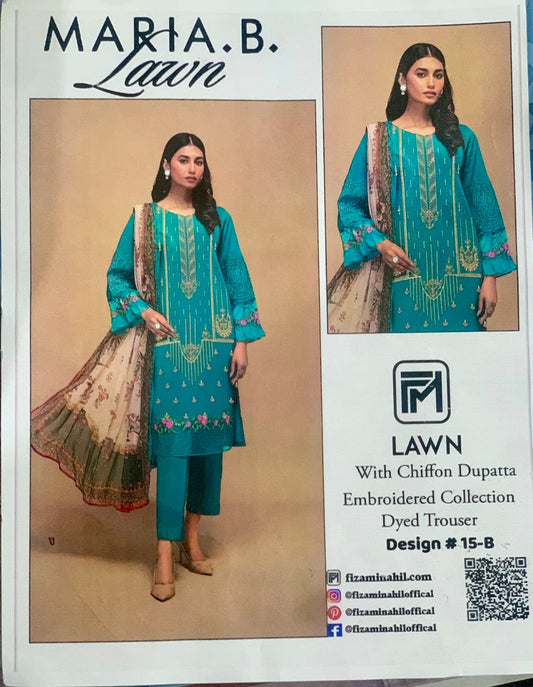 3 pc lawn suit master replica