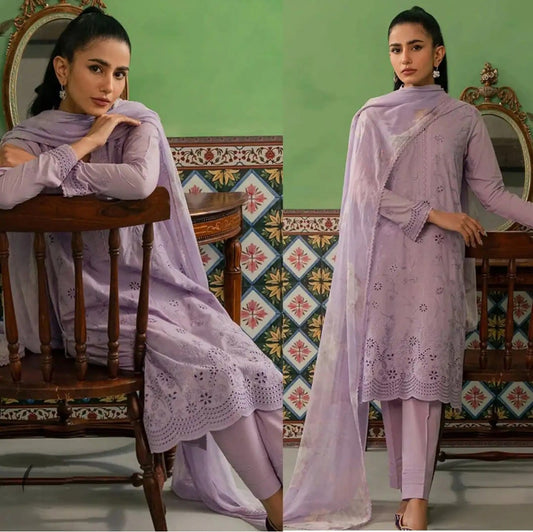 CROSS STITCH 3pc embroidered lawn suit