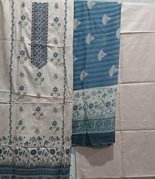 3pc embroidered lawn suit (replica)