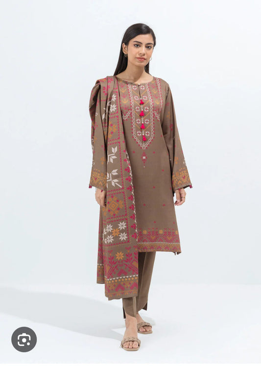 BEECHTREE 2pc printed linen suit