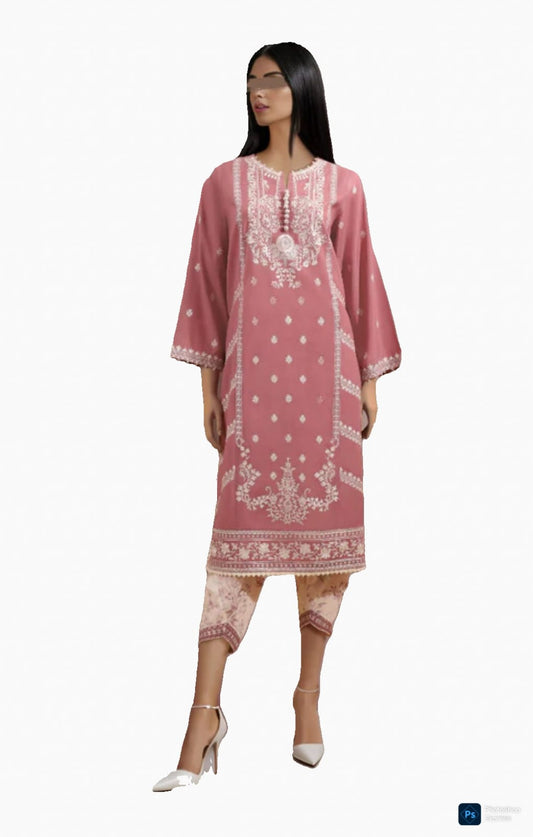 embroidered cotton filament 2 pc suit original SAYA brand